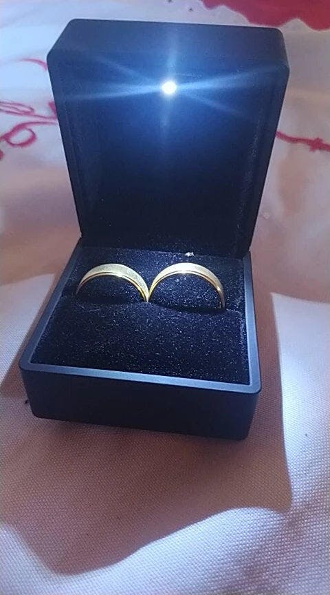 Customer photo for LED Engagement Ring Box with Light