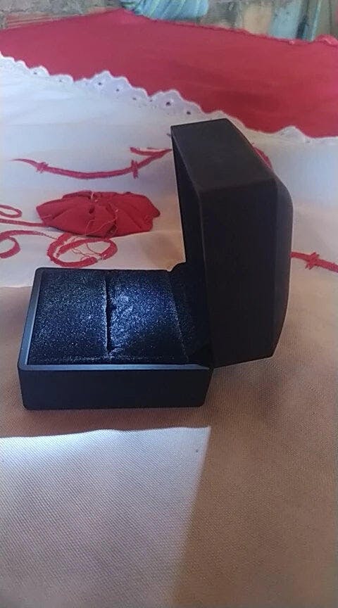 Customer photo for LED Engagement Ring Box with Light