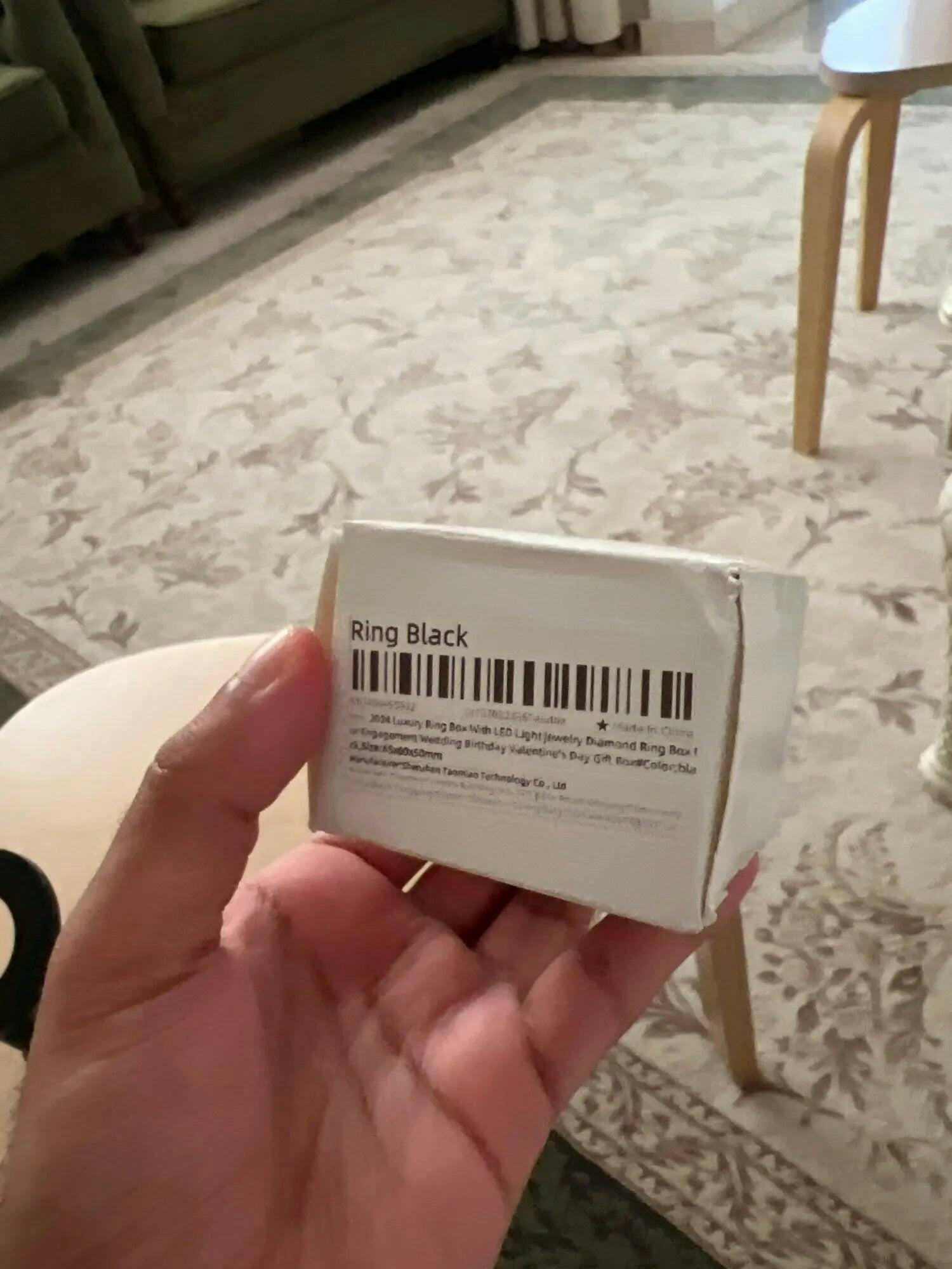 Customer photo for LED Engagement Ring Box with Light