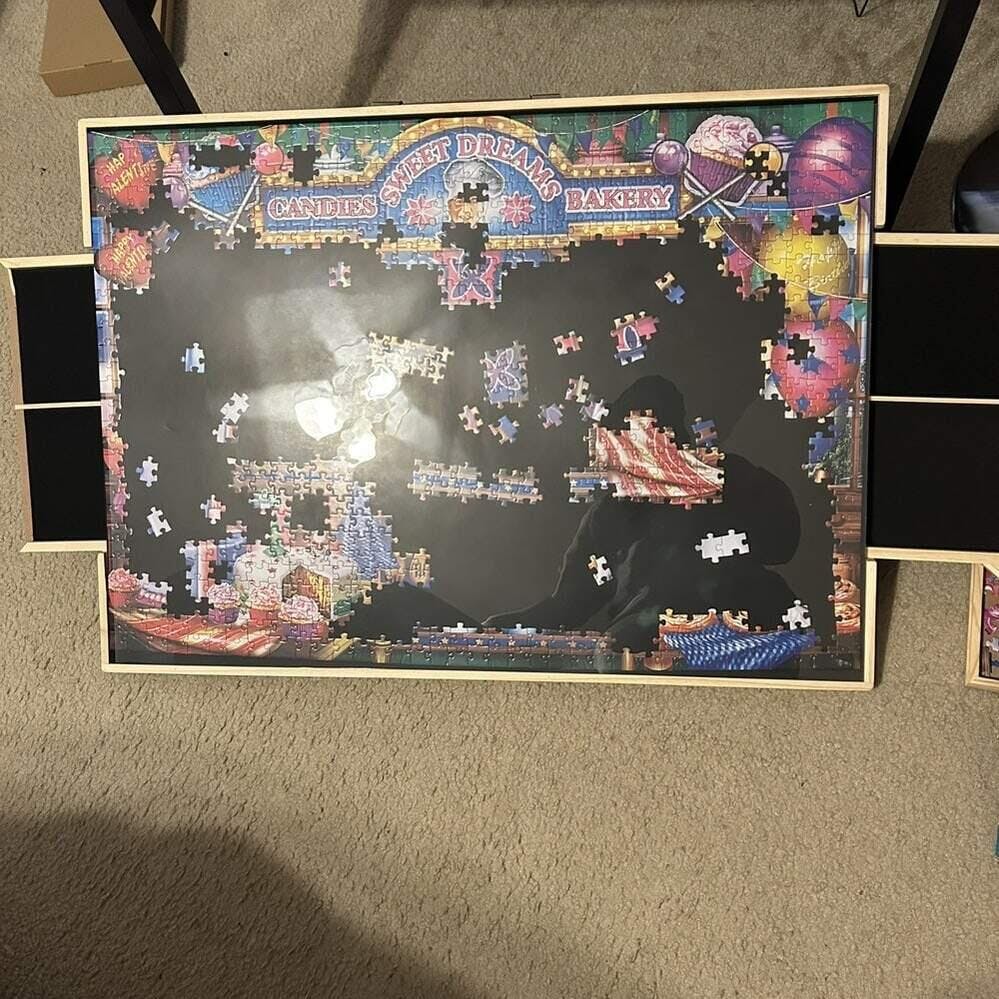 Customer photo for Rotating Puzzle Board with Drawers 1500 Piece