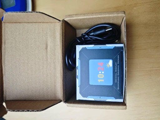 Customer photo for Hologram Cube Display – WiFi 3D Photo Frame