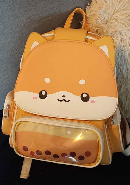 Peach Shiba Boba Ita Backpack – Pwuffy