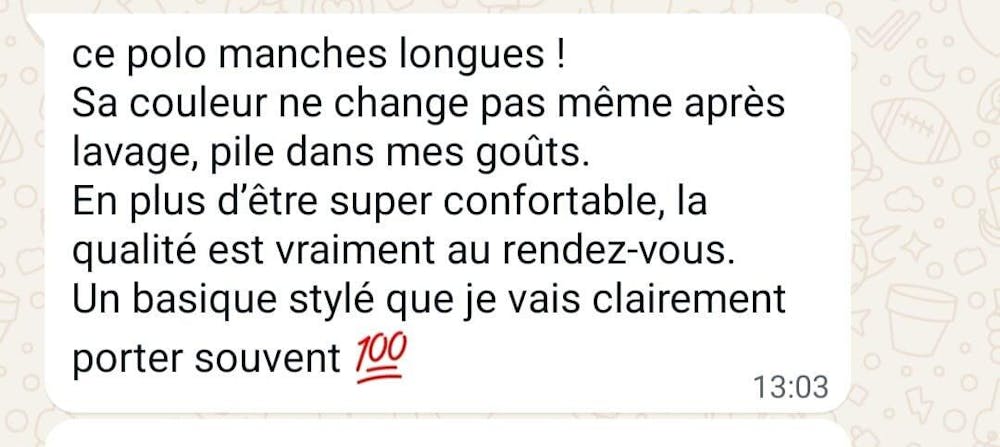 Polo manches longues - blanc