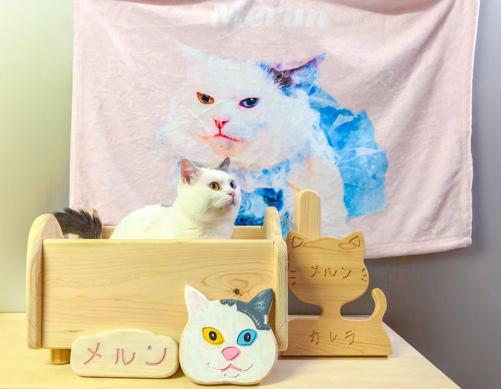 似顔絵ブランケット