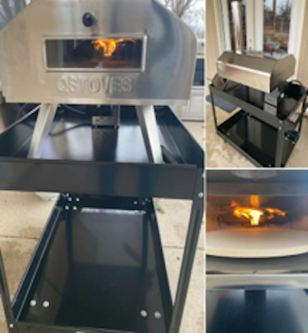 Qstoves 16inch AutoRotating Pizza Oven with Water Proof Cover (with