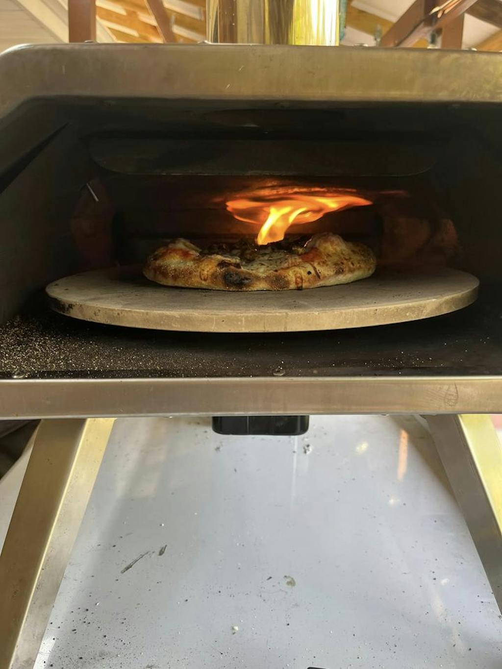 Qstoves 12inch Rotating Stone Pizza Oven (with Rotating Motor)