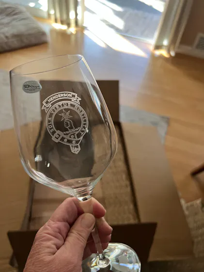 Custom Engraved Set of Crystal Cabernet/Merlot Wine Glasses - 23oz - Item  450/08743 Personalized & Engraved For You  Bulk Custom Etched Glassware at  Quality Glass Engraving