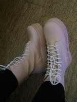 STACEE - stivaletto platform rosa stringato