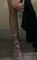 TALIA - sandali con tacco in ecopelle bianca