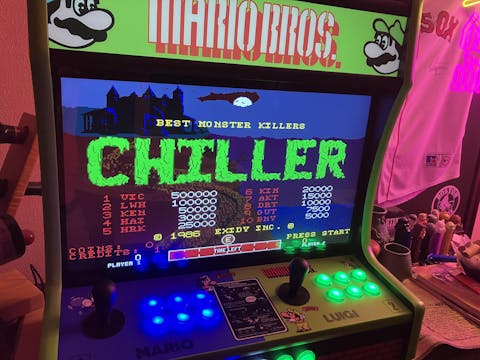 Mario Bros Themed Wall Mounted Arcade Machine