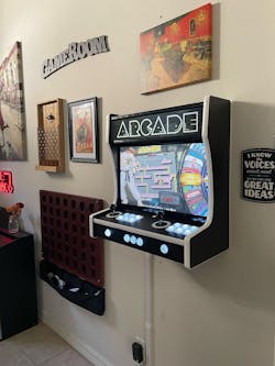 Black Retro Wall Mounted Arcade Machine