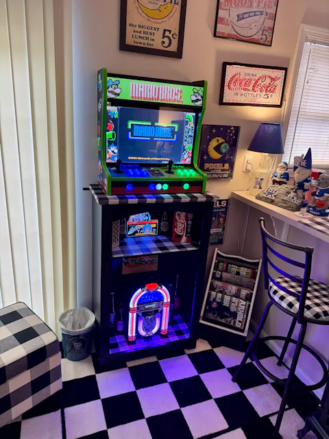 Mario Bros Themed Wall Mounted Arcade Machine