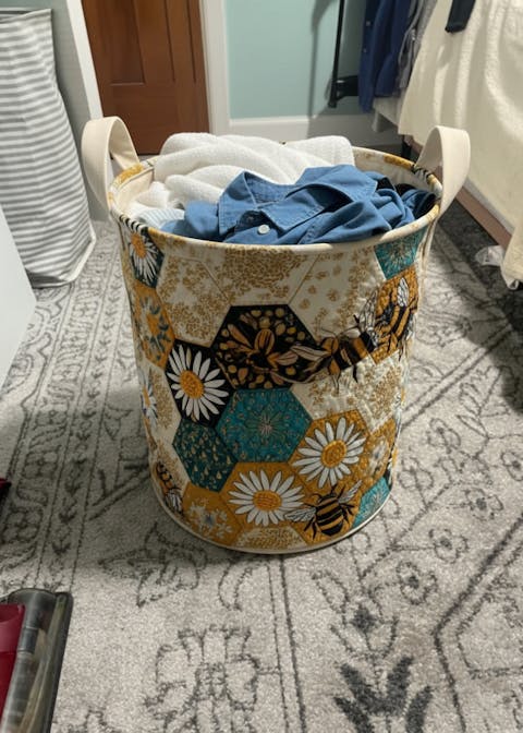 Petal Prism Quilted Laundry Basket NCU0PTT750