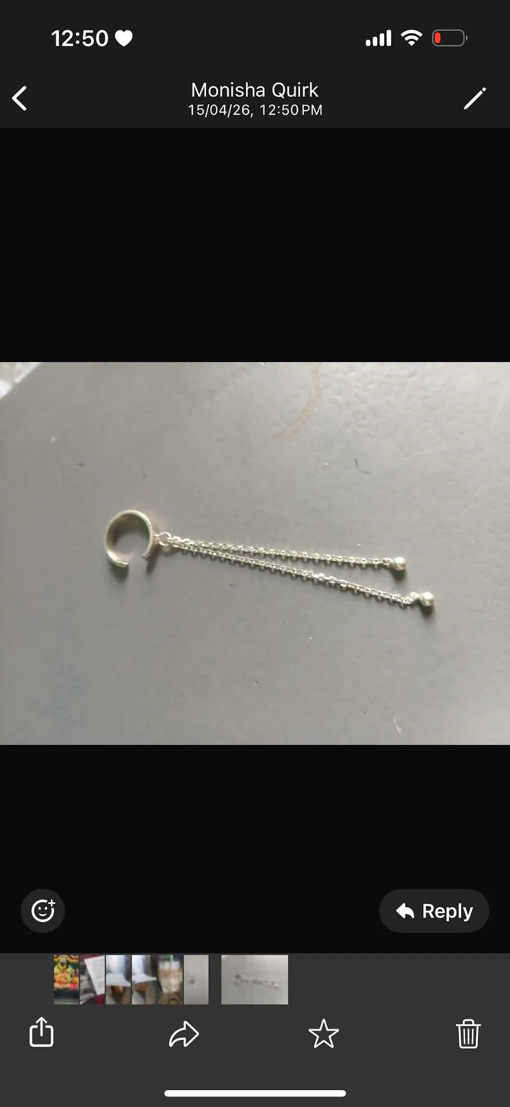 Chain Drop Earclip