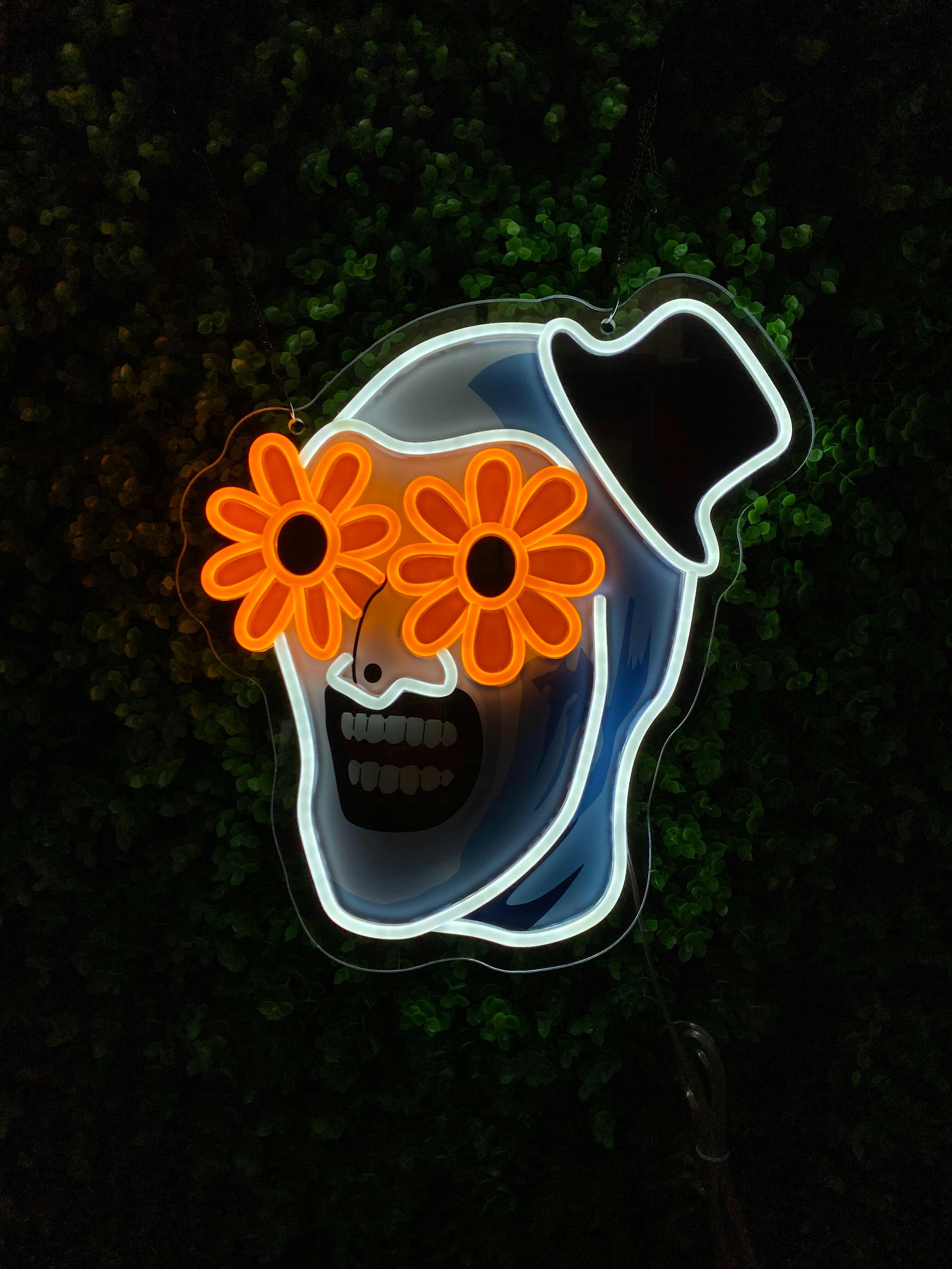 Terrifier 3 Art the Clown Neon Sign – LED Light for Horror Fans