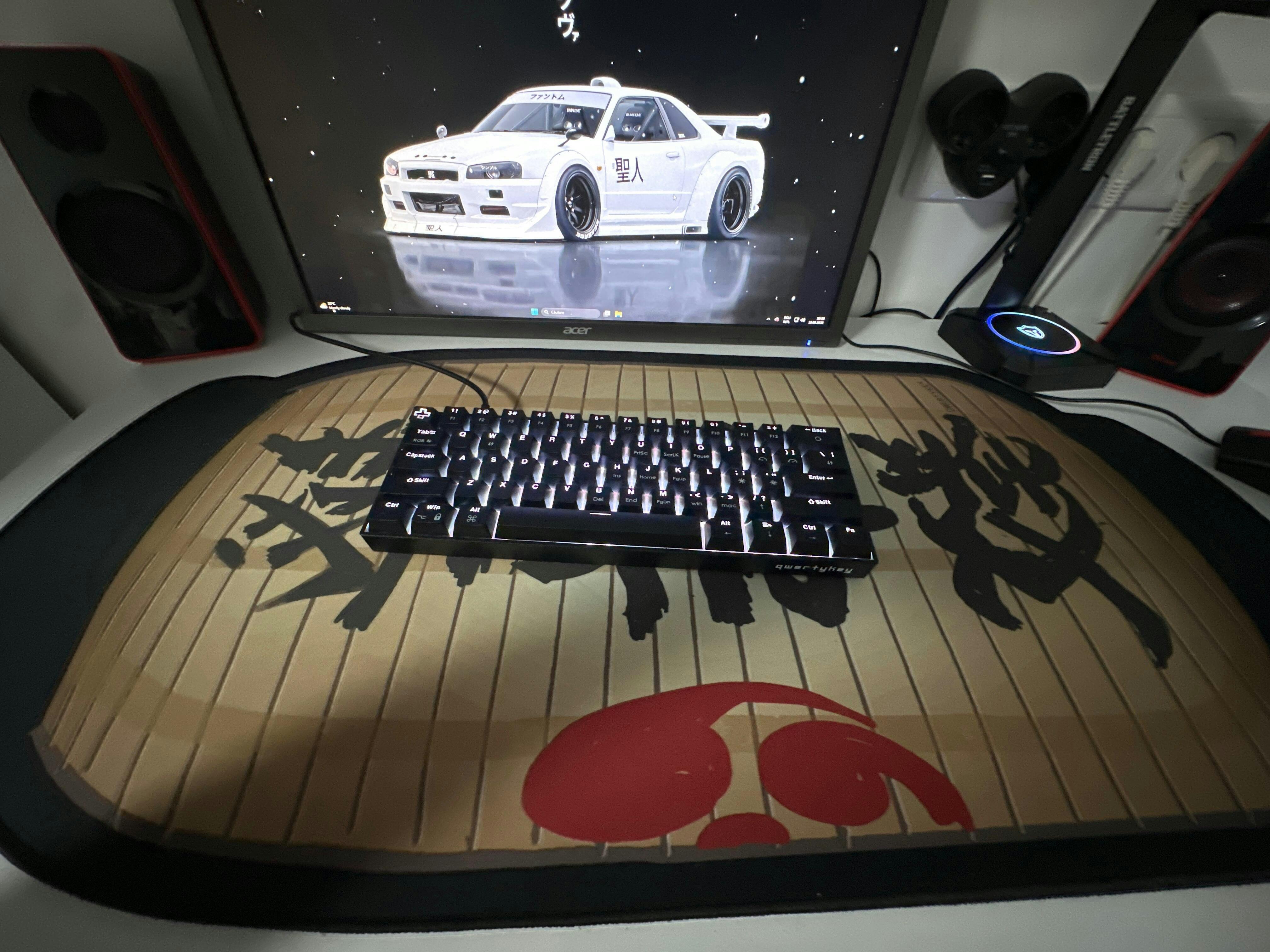 Deskmat Mousepad QwertyKey Christmas 4mm margini cusute