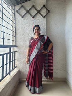 Raag Varnam Maroon Narayanpet Mercerized Cotton Saree
