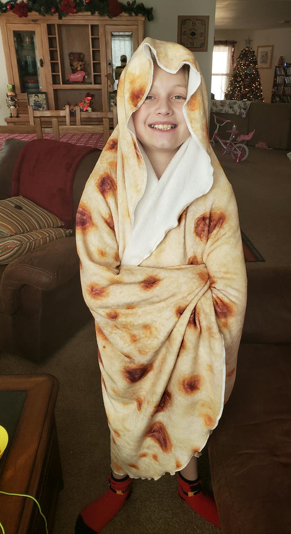 Giant Tortilla Burrito Throw Blanket for Picnic RadWish