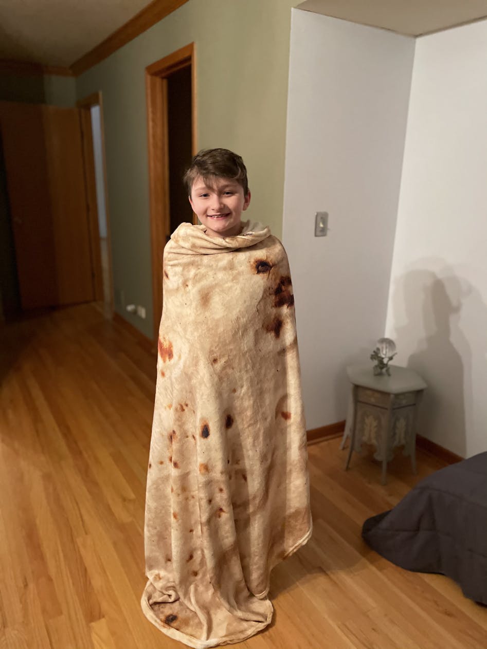 Giant Tortilla Burrito Throw Blanket for Picnic RadWish