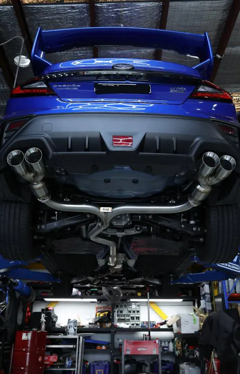 Rae-Motorsports 3" Dual Exit Quad-Tip Catback – 2022+ Subaru WRX VB