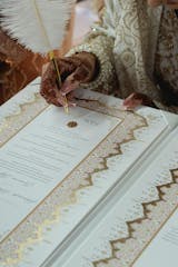 Gold Chain Nikah Certificate Folder Set
