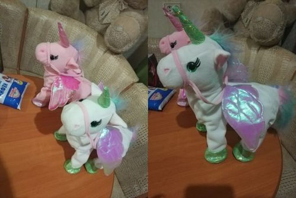 walking talking unicorn