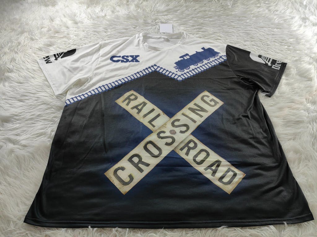 Railspirit Custom Name CSX Transportation Railroad T Shirt Railroad Crossing Sign Train Shirt All Over Print