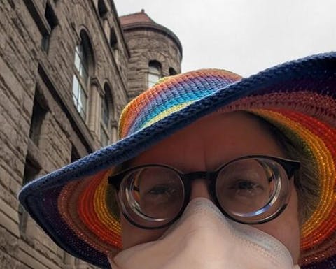 Crochet Sun Hat-Rainbow
