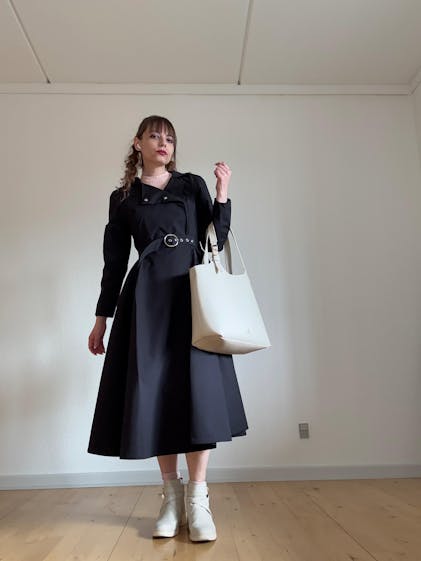 Double Breasted Trench Coat for Spring in Black | 'Timeless