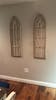 Set Of 2 White Waters Cathedral Windows - Farmhouse Cathedral Windows Rustic White 4 Sizes