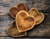 Wood Heart Bowl- Three Sizes- Wood Dough Bowl · Ranch Junkie Mercantile LLC