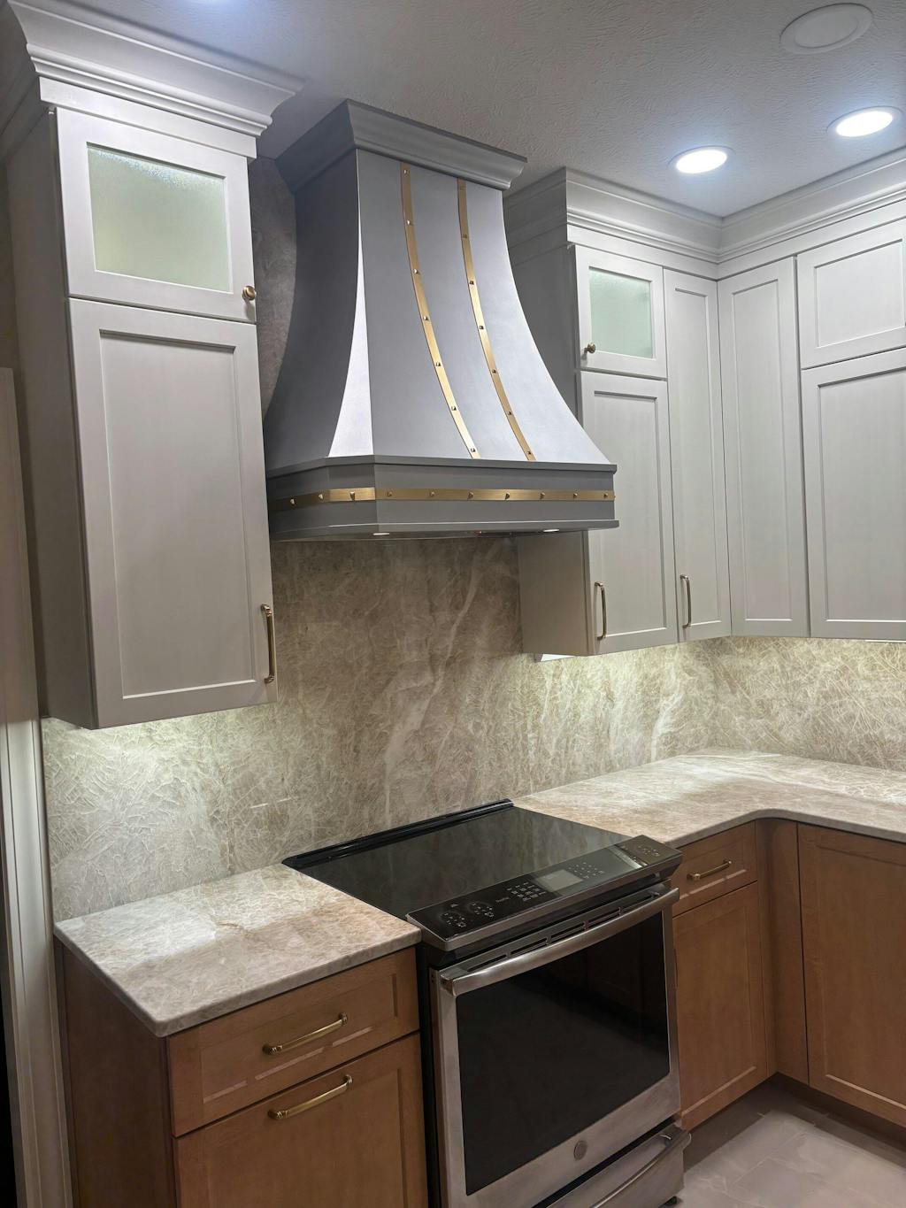 RHM Sweep Stainless and Brass Custom Range Hood SH3-C2BTRM