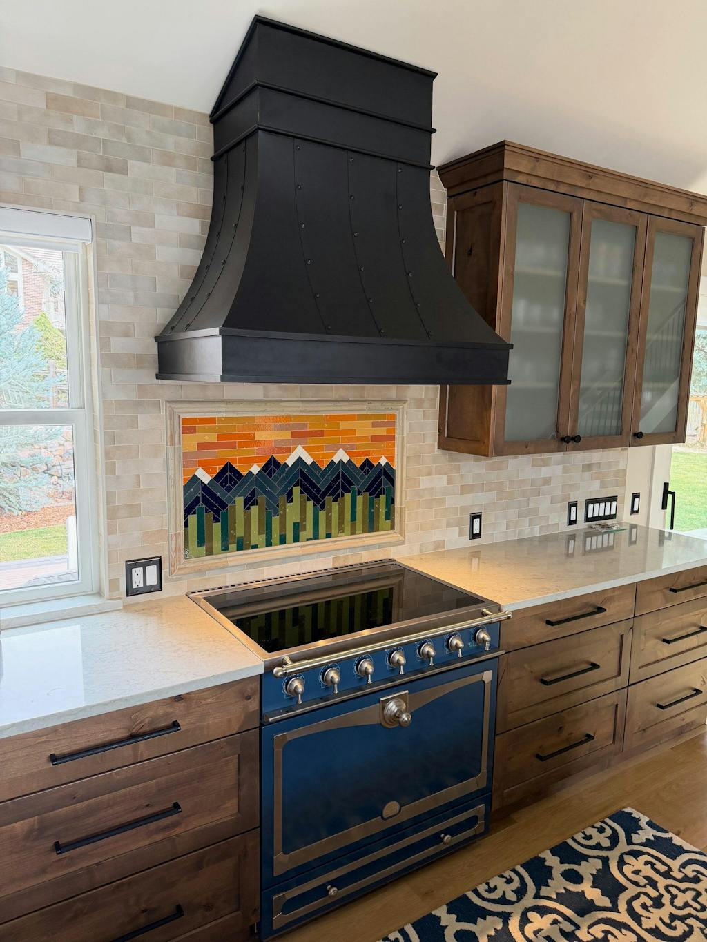 RHM Black Copper Custom Kitchen Hood with Straps &Rivets CT-VH07TR4