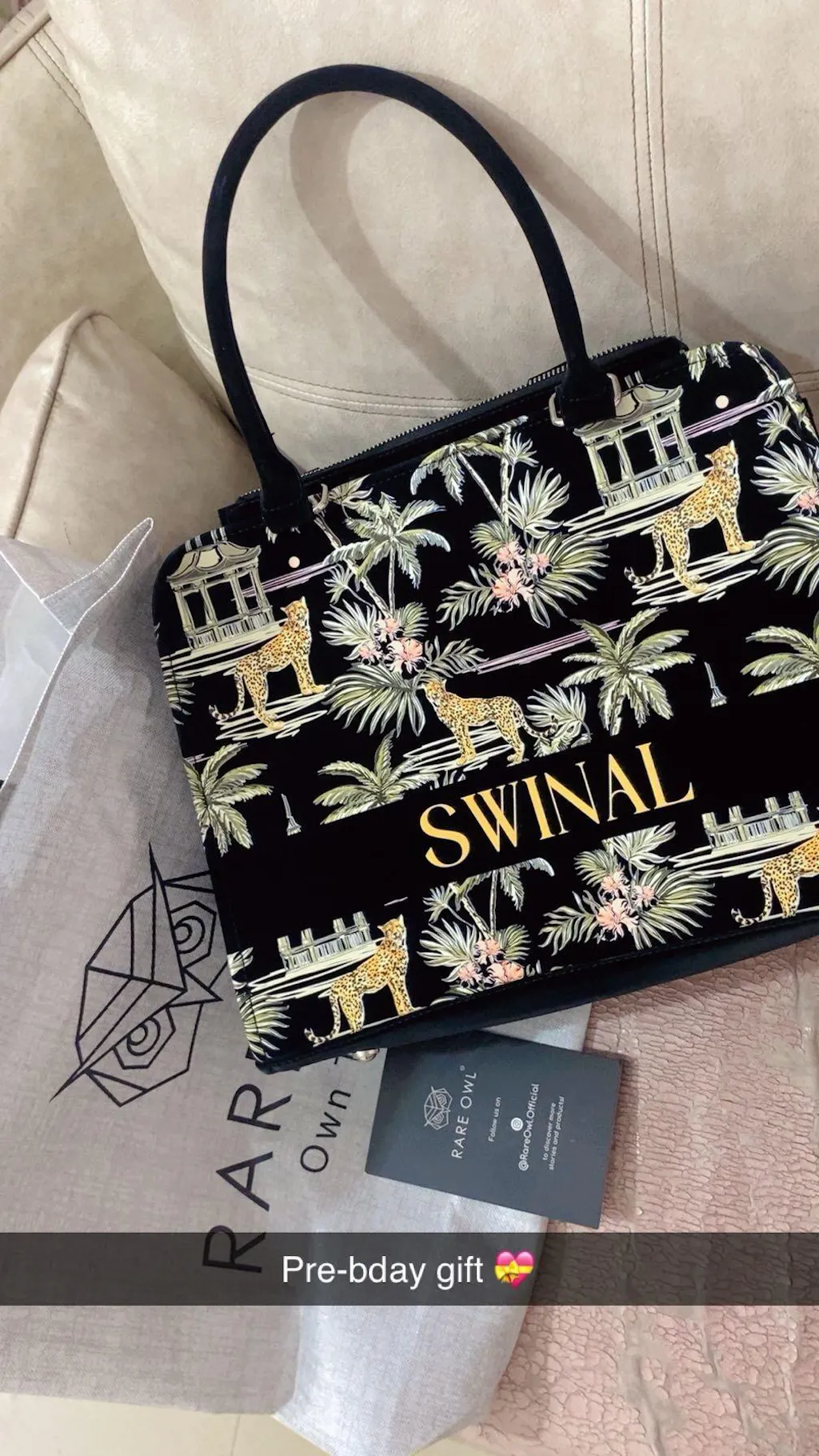 Safari Bliss Customized Name Tote Bag for Women | Rare Canvas