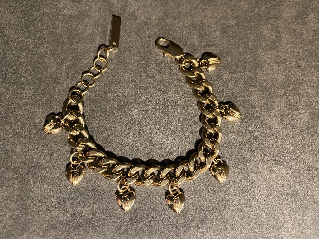 日本未入荷 RAREROMANCE / HEART CHARM CUBAN BRACELET 