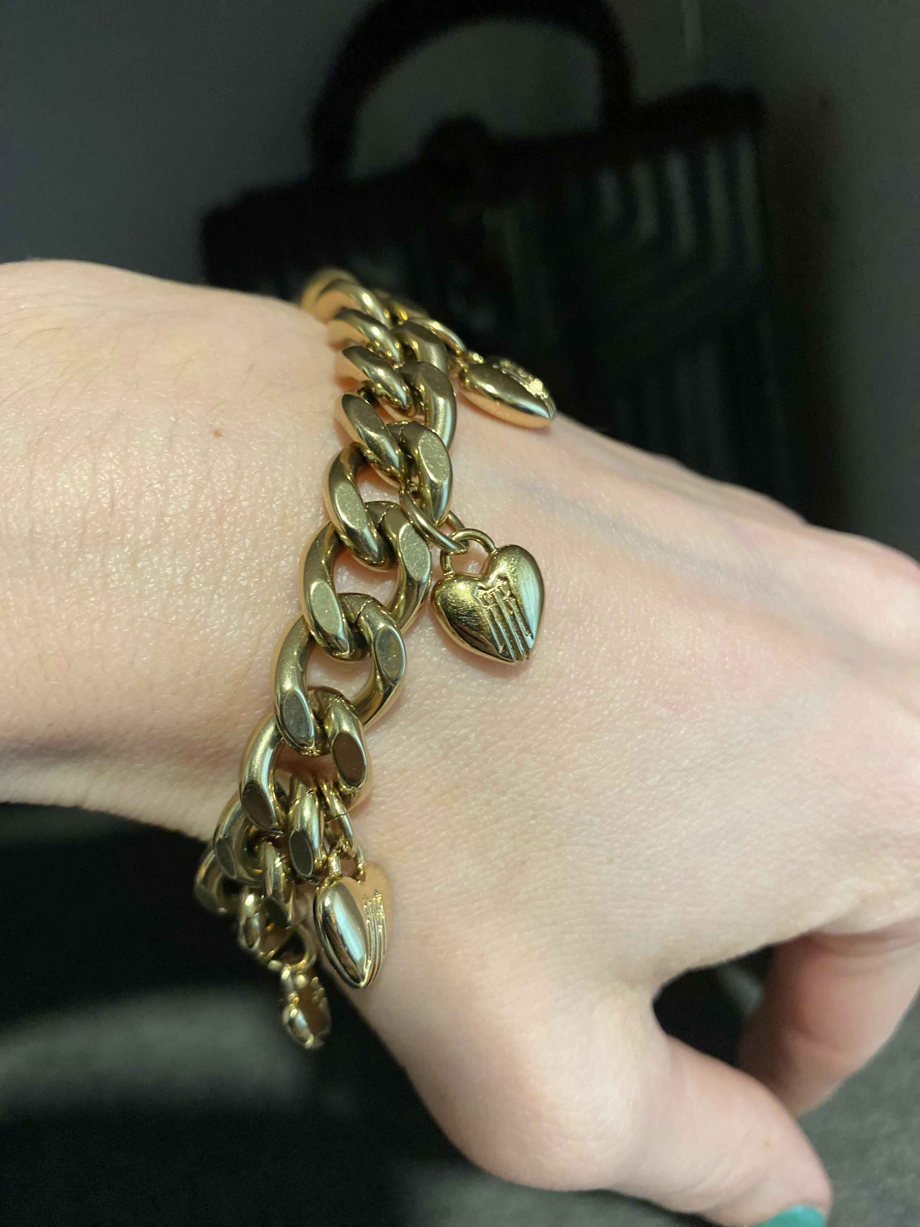 Heart Charm Cuban Bracelet | RARE-ROMANCE™
