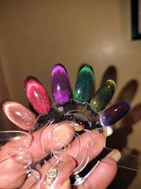 Aurora Borealis Magnetic Cat Eye Gel Polish Set - 6 Colors Winter Galaxy Collection 7.5ml