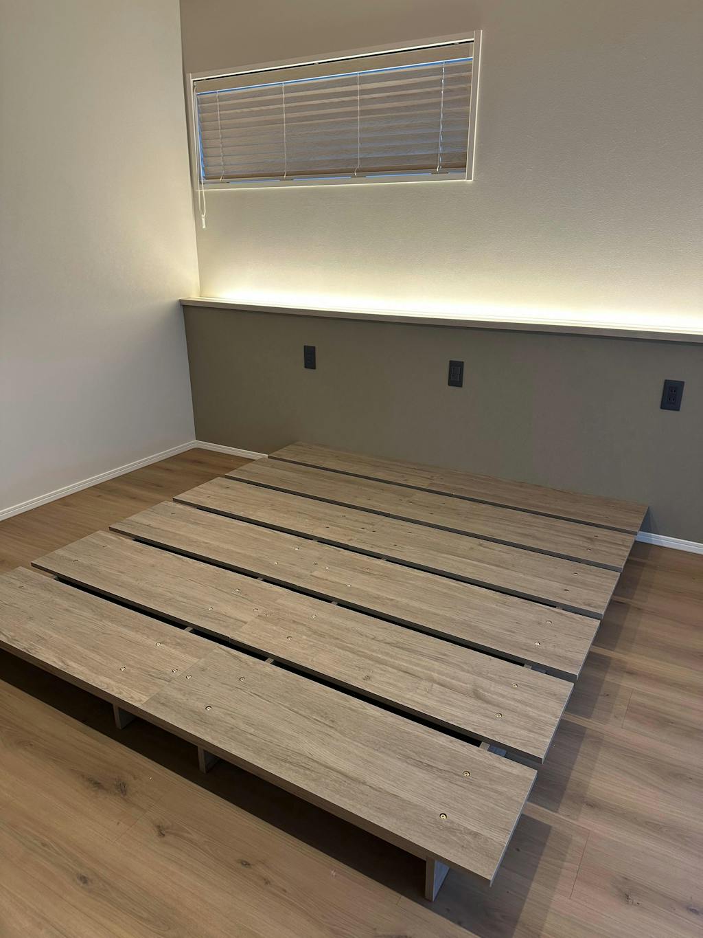 ステージベッド コンセント付き 『TUULIE トゥーリエ』 グレージュ