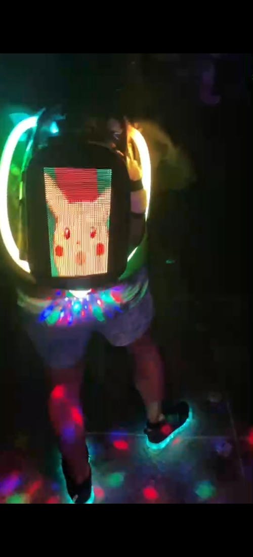 RaveBeetle Elytra Hydration Pack – Festival Backpack with Water Bladder (Clear)