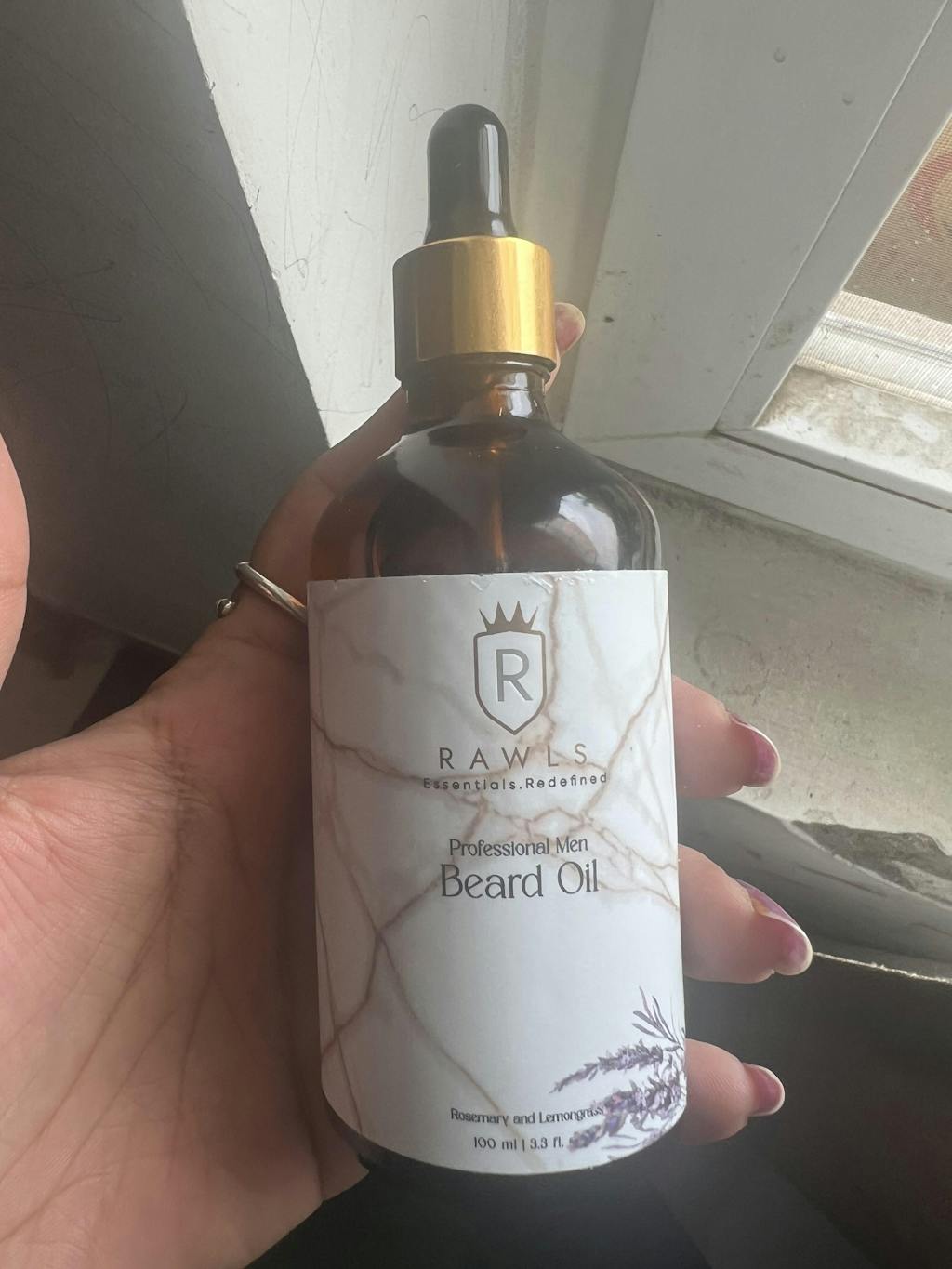 Almond Beard Oil With Rosemary & Lemongrass Rawls Essentials