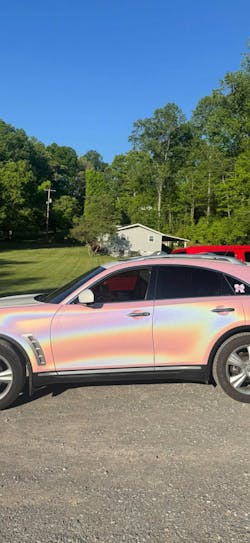 Laser Gloss Rouge Pink Vinyl Wrap