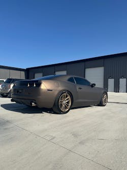 Satin Chrome Coffee Brown Car Wrap