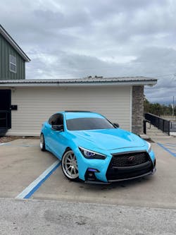 Color Shift Neon Sky Blue Vinyl Wrap