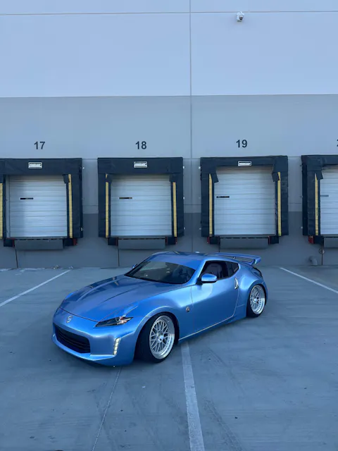 Gloss Metallic Silver Lake Blue Vinyl Wrap