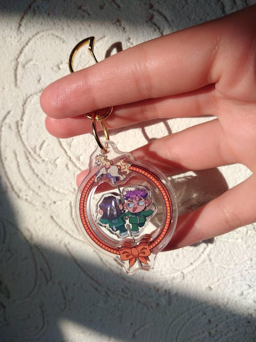 Custom Hollow Rotating Acrylic Keychains