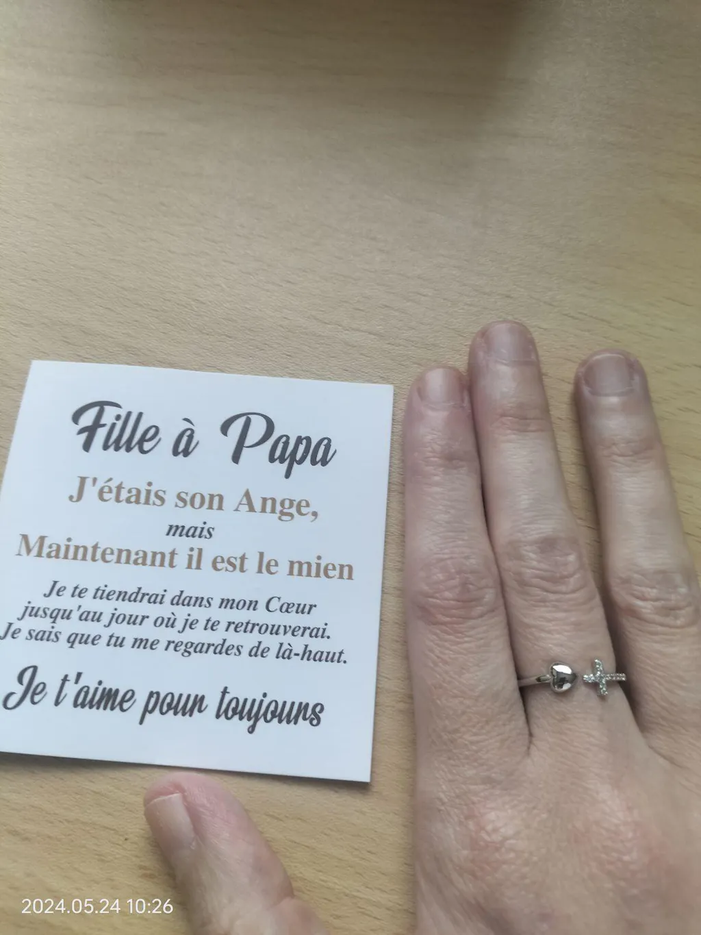A ma Fille - Je crois en Toi - Bague en Argent 925