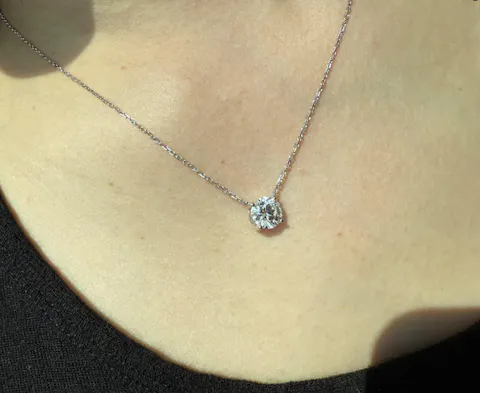 Rayonu Perfect Solitaire Round Lab Diamond Pendant
