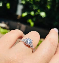 Secret Garden Lab Grown Round Diamond Engagement Ring