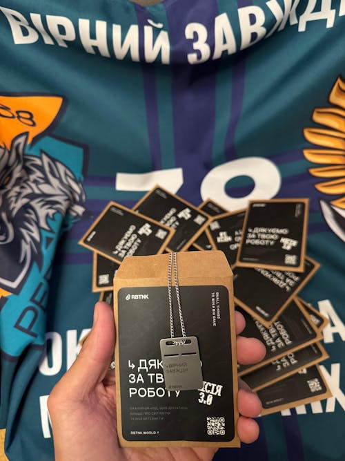 Steel tag with custom engraving