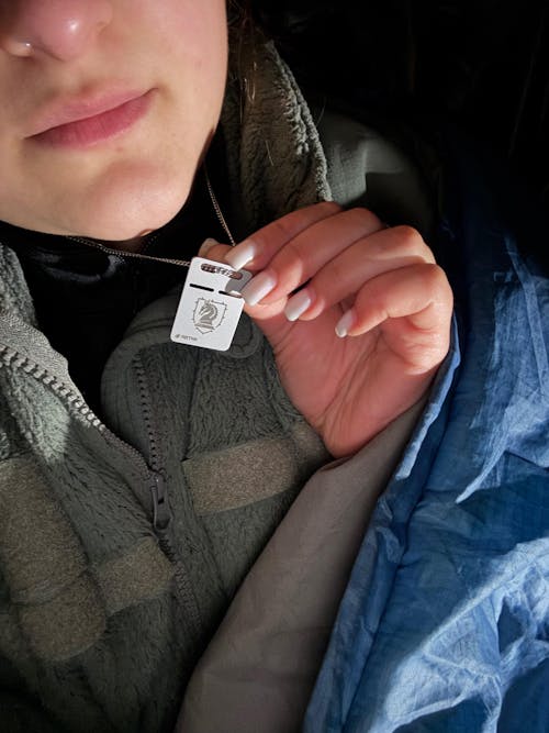 Steel tag with custom engraving